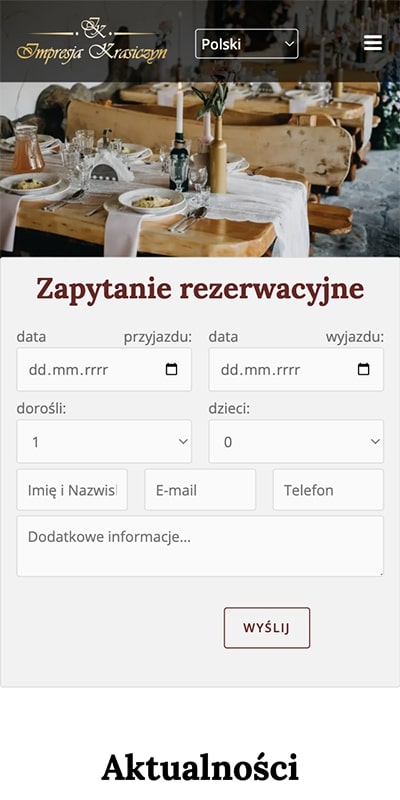 Impresja Krasiczyn - Zrzut ekranu mobile